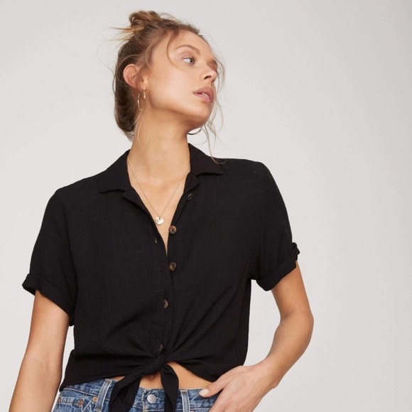 Plain Black Toulin Shirt - Picture 3 of 3